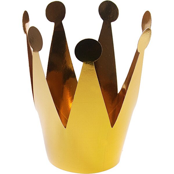 Party crowns, gold, 7cm: 1pkt/3pc.