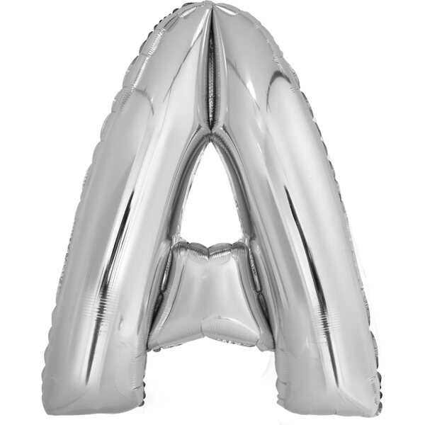 Large Letter A Silver Foil Balloon N34 Packaged 86 cm x 67 cm