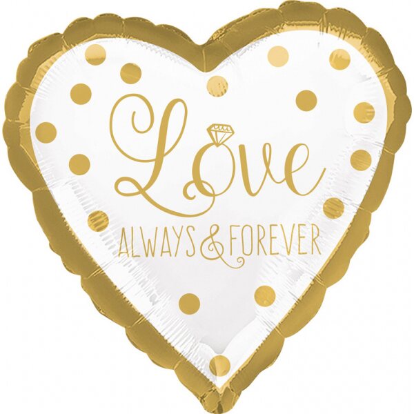 Love always & Forever sydän tavallinen foliopallo
