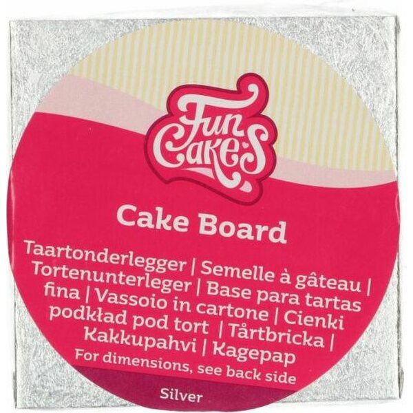 FunCakes FunCakes Cake Board Square 10 x 10 cm - Silver