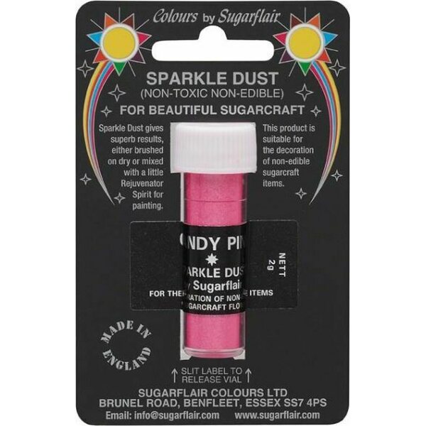 Sugarflair Sugarflair Sparkle Dust Pink 2g