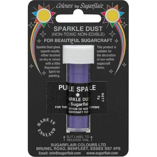 Sugarflair kimallejauhe Purple Sparkle 2 g