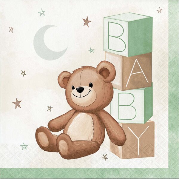 Teddy bear suuri lautasliina 16 kpl/pkt