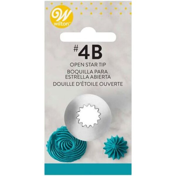 Wilton Decorating Tip #4B Open Star Carded
