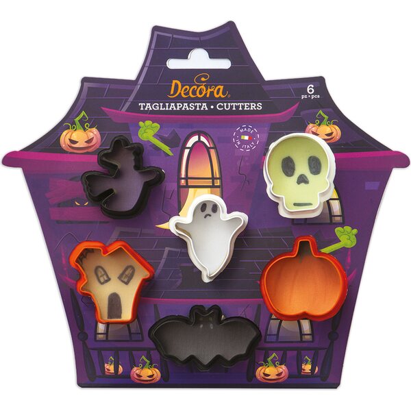 Decora mini halloween muotit muovia 3/5 x 2,2 cm 6 kpl/pkt