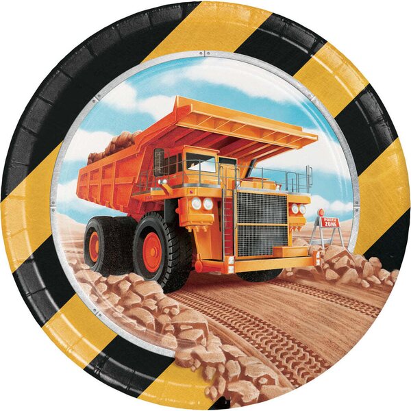 Construction Party Luncheon Plate