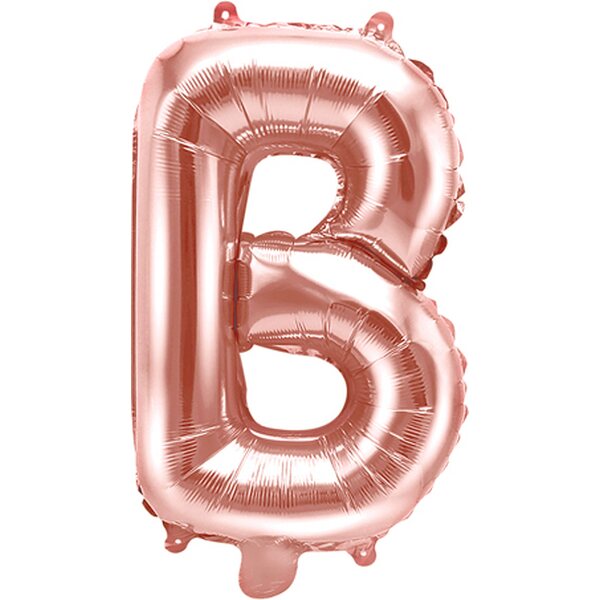 Foil Balloon Letter ''B'', 35 cm, rose gold