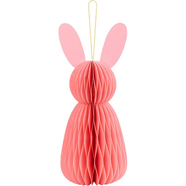 Paper decoration honeycomb Bunny, pink, 30  cm