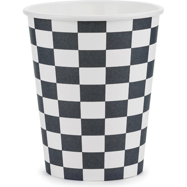 Cups Checkered flag, 220 ml, mix 1pkt/6pc.