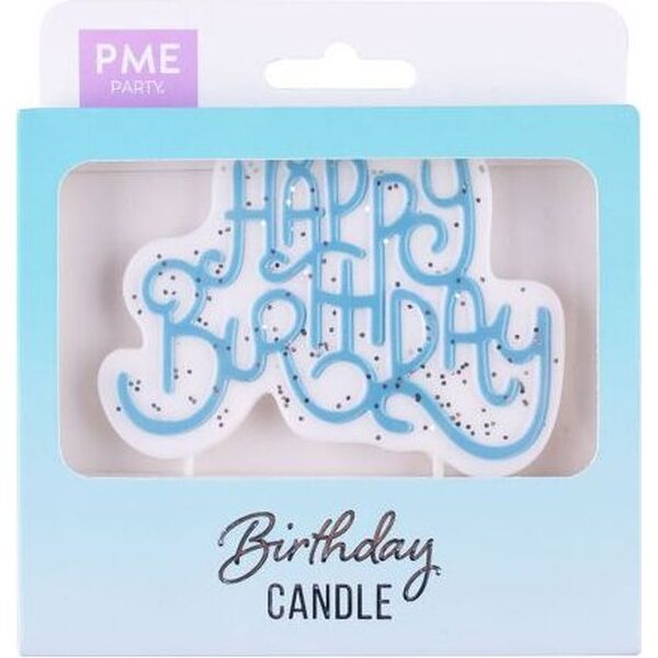 PME Candle Topper - Blue Sparkly Birthday Candle