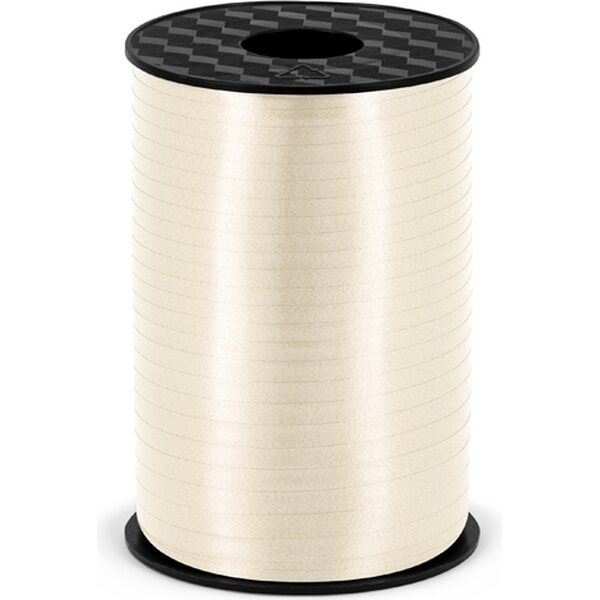 Plastic ribbon, light cream, 5mm/225m