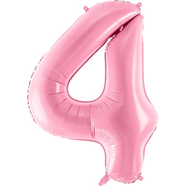 Foil Balloon Number ''4'', 86cm, pink