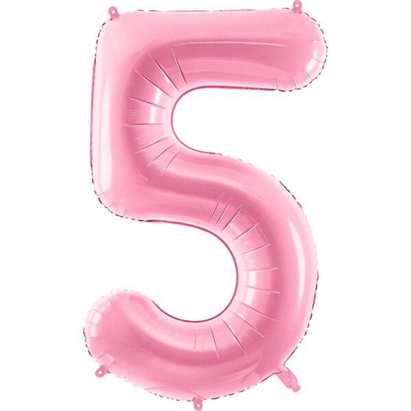 Foil Balloon Number ''5'', 86cm, pink