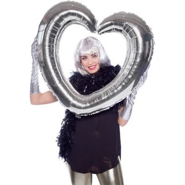 S/Shape 80x75 cm Selfie Frame Heart Silver