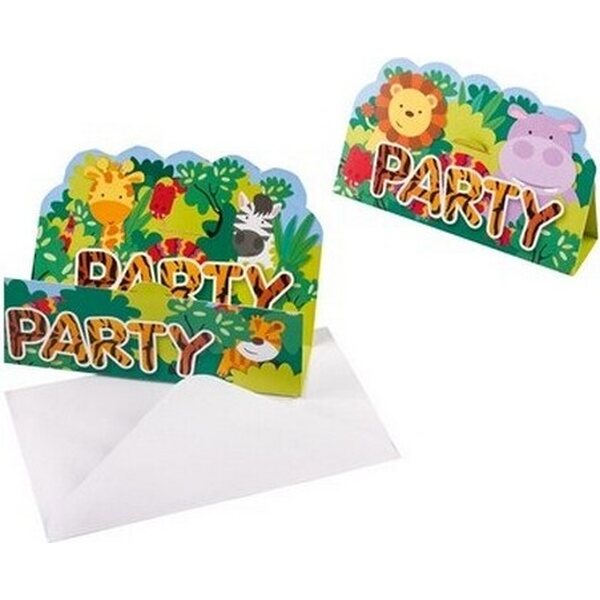 Jungle Animals envelope invitations