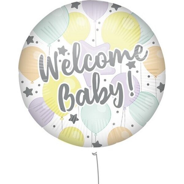 Foil ball 45 cm WELCOME BABY