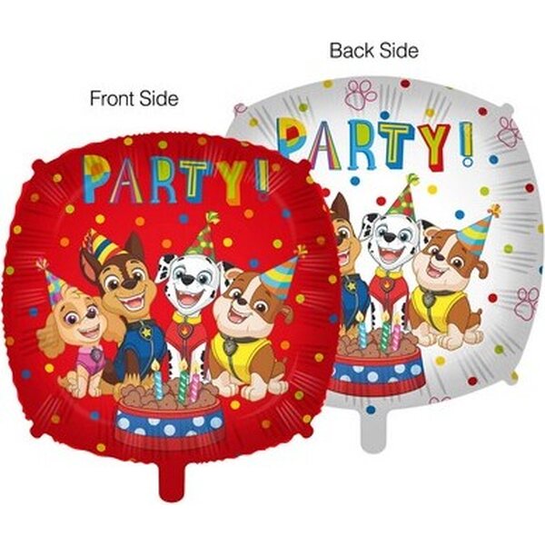 Foil ball 45 cm Paw Patrol 2 sided square