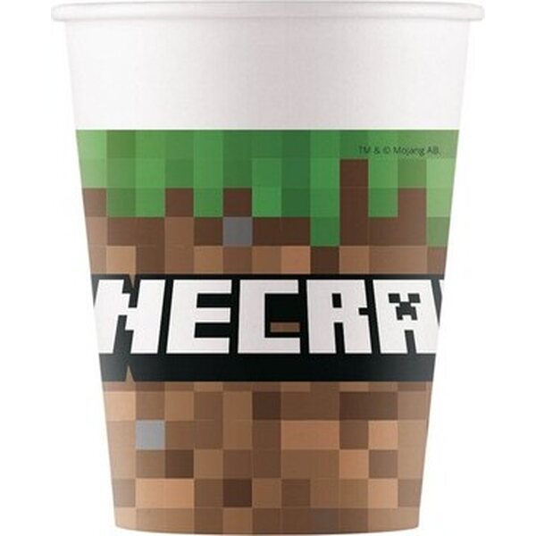 Bicchiere carta 8 pz FSC * Minecraft