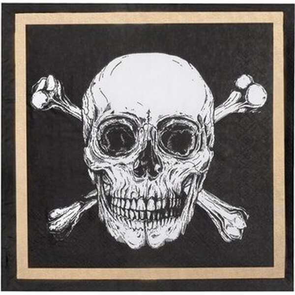 Set of 20 Pirates Paper Napkins (33 x 33 cm)