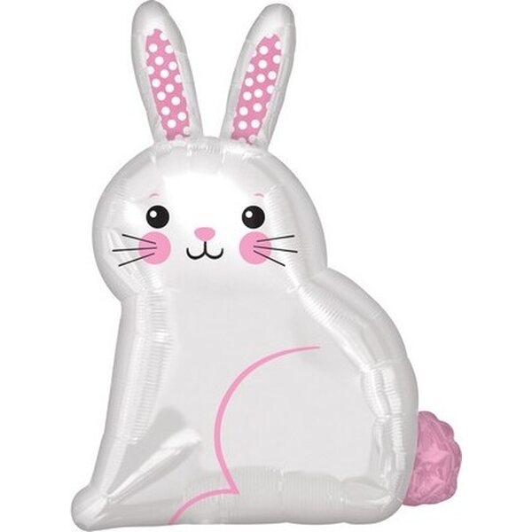 Standard Shape XL White Satin Bunny S50E