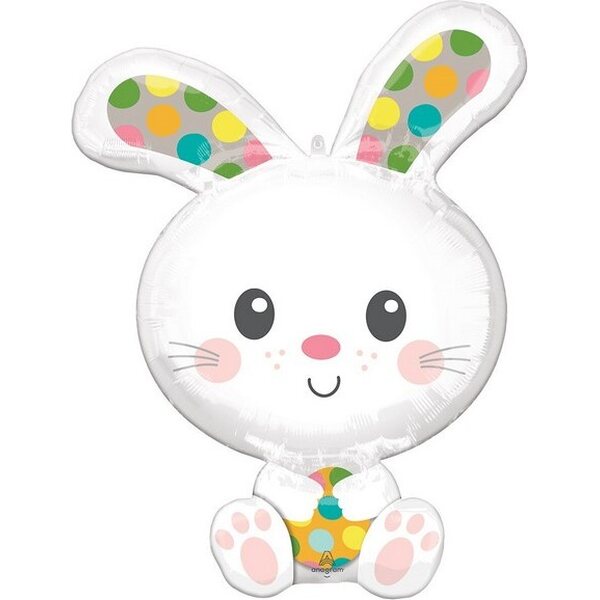 Sup/Shape SpottedBunny FoilBalloon Pkg58x73 P35E