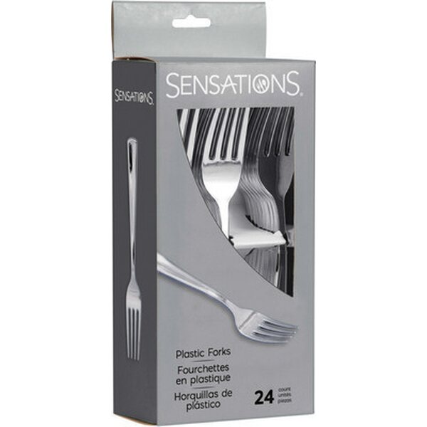 FORK 12/24CT MET SILVER SENS