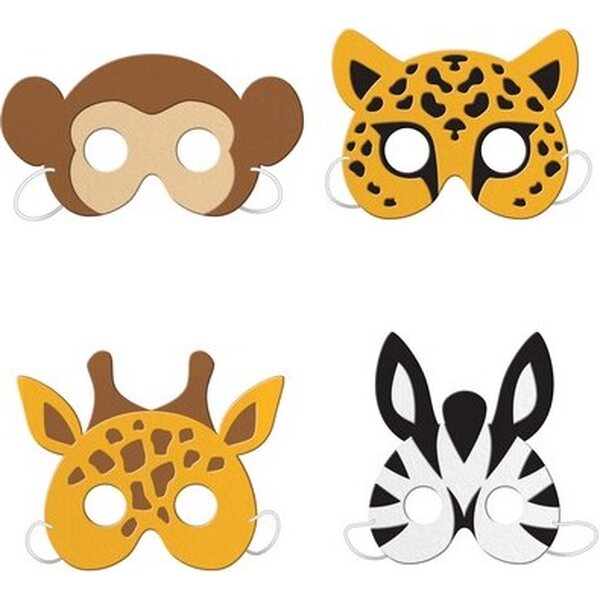 MASKS 6/4CT FOAM PARTY ANIMALS