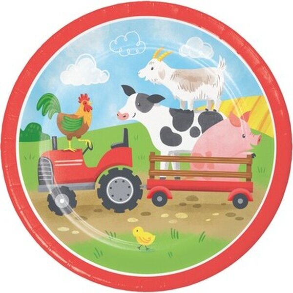 PLT7 SS 12/8CT FARM ANIMALS