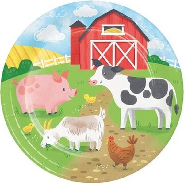 PLT9 SS 12/8CT FARM ANIMALS