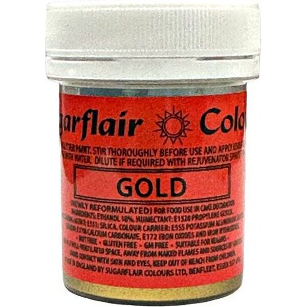 Sugarflair Sugarflair Eetbare Glitter Verf Goud 35g