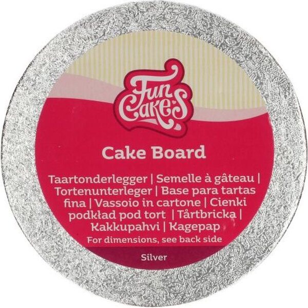 FunCakes kakkualusta pyöreä 12,5 cm hopea