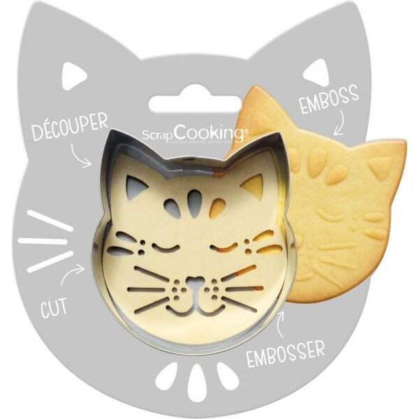 Scrapcooking Cookie Cutter & Embosser Cat