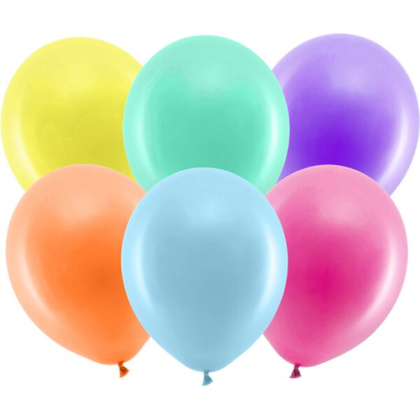 Rainbow Balloons 30cm pastel, mix: 1pkt/10pc.