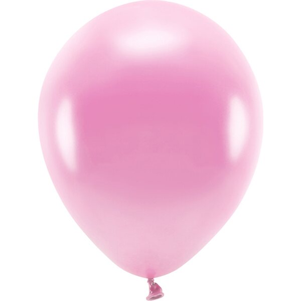 Eco Balloons 30cm metallic, pink: 1pkt/10pc.