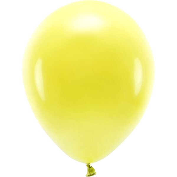 Eco Balloons 30cm pastel, yellow: 1pkt/10pc.