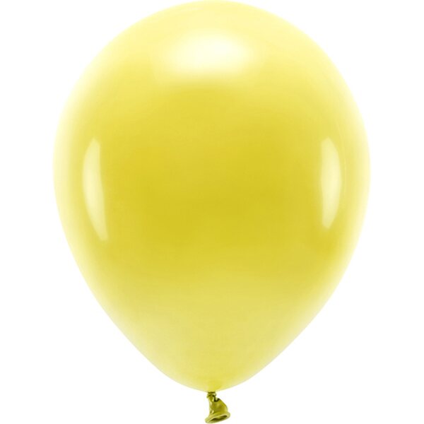 Eco Balloons 30cm pastel, dark yellow: 1pkt/10pc.