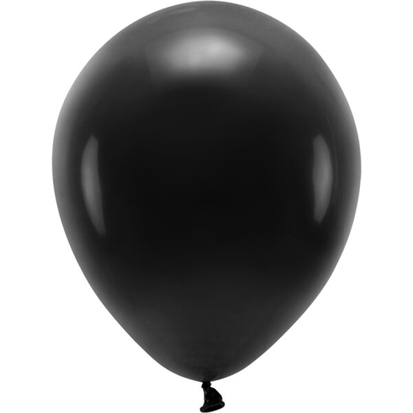 Eco Balloons 30cm pastel, black: 1pkt/10pc.