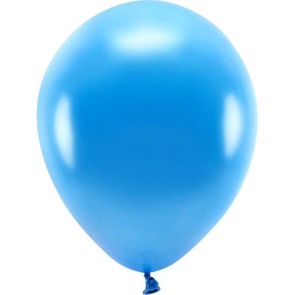 Eco Balloons 30cm metallic, blue: 1pkt/10pc.