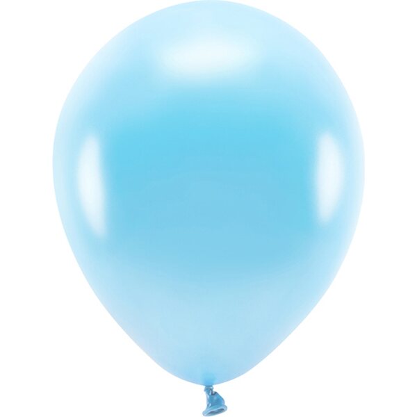 Eco Balloons 30cm metallic, light blue: 1pkt/10pc.