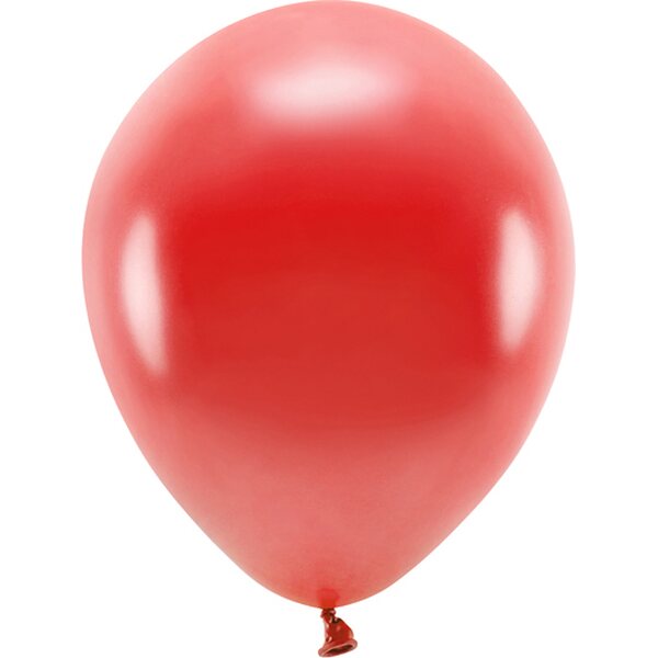 Eco Balloons 30cm metallic, red: 1pkt/10pc.