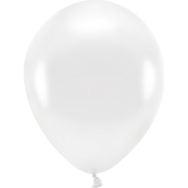 Eco Balloons 30cm metallic, white: 1pkt/10pc.