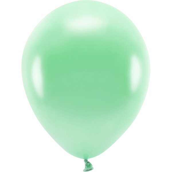 Eco Balloons 30cm metallic, mint: 1pkt/10pc.