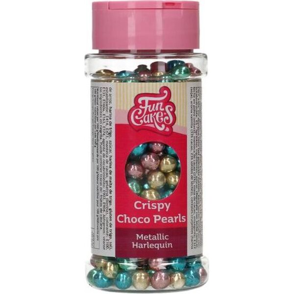 FunCakes FunCakes Crispy Choco Pearls - Metallic Harlequin 60g