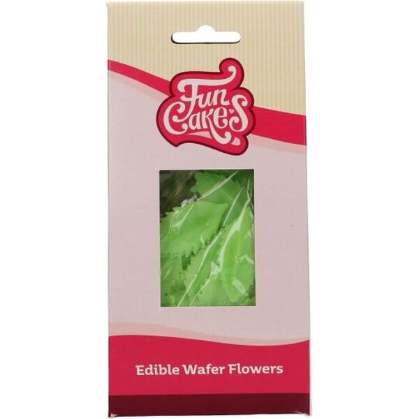 FunCakes FunCakes Edible Wafer Flowers Green Leaves pk/50