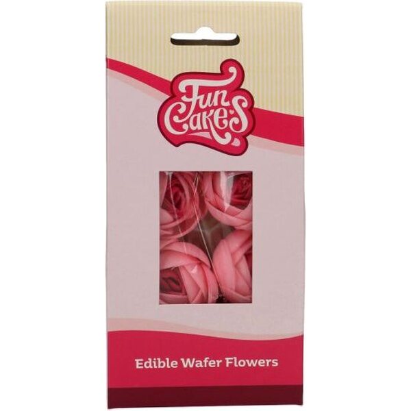 FunCakes FunCakes Edible Wafer Flowers Rose pk/6