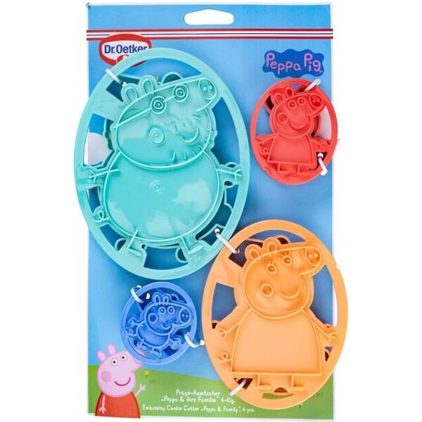 Dr. Oetker Dr. Oetker Peppa Pig and Family - Embossing Cookie Cutter pc/