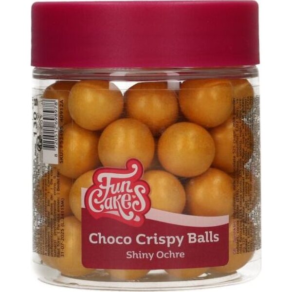 FunCakes FunCakes Choco Crispy Balls - Shiny Ochre 130g