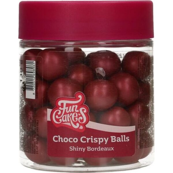 FunCakes FunCakes Choco Crispy Balls - Shiny Bordeaux 130g