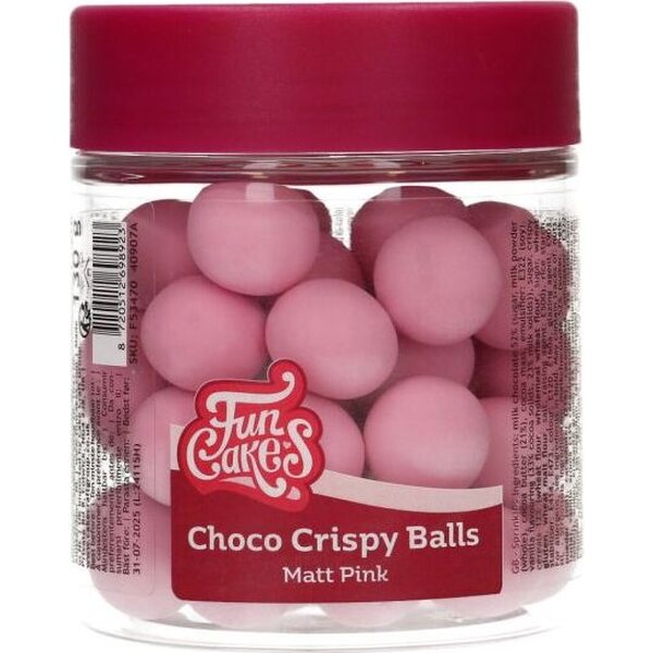 FunCakes FunCakes Choco Crispy Balls - Pink Matt 130g