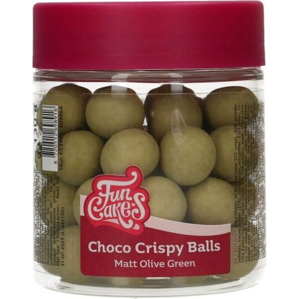 FunCakes Choco Crispy Balls Matt Olive Green 130g